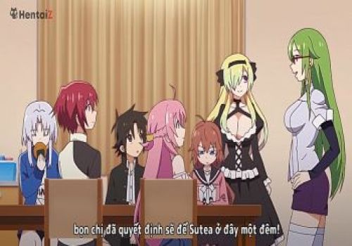 (Hentai Sex) Nam sinh số hưởng được ở ghép với nhiều nữ sinh dâm