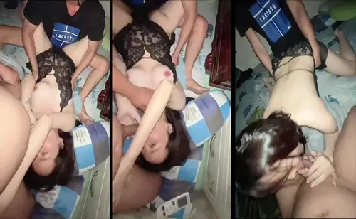 Vợ bạn cực phẩm cho threesome ngay trong phòng ngủ vợ chồng - clip sex